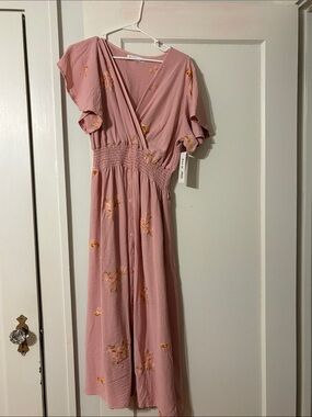 parklan embroidered wrap dress PENELOPE - STRAPLESS DRESS WITH FLOWER EMBROIDERY